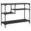 Console 17 étages avec tablettes en chêne fumé 39,4 po x 13,8 po x 29,5 po-344794060