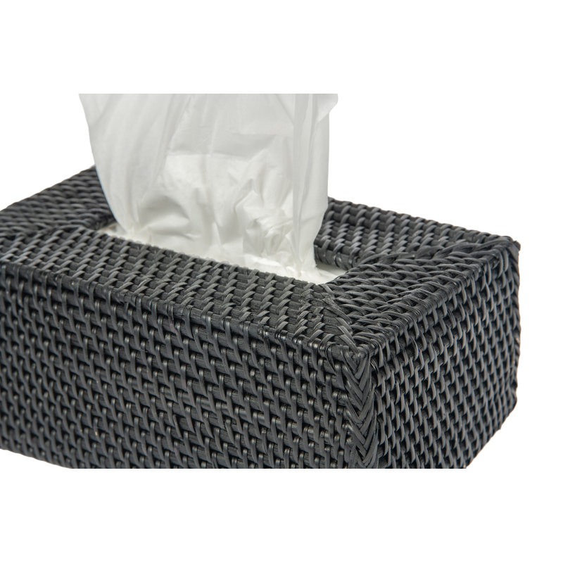 Bavan Tissue Box Cover, Black