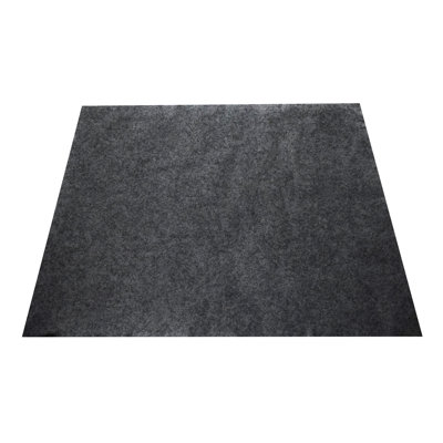 Trademark Innovations Outdoor Accessories 74" Slip Resistant,  Rectangle Protective Mat in Black