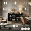 120CM Modern 4-Door Sideboard With Gold Metal Legs, Handle-Free Push-To-Open Buffet Cabinet With Raised Top Edge-1448566849