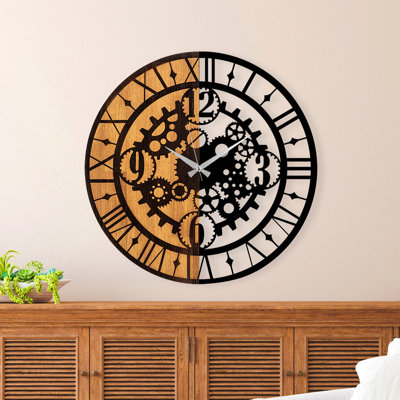 Horloge murale décorative en bois