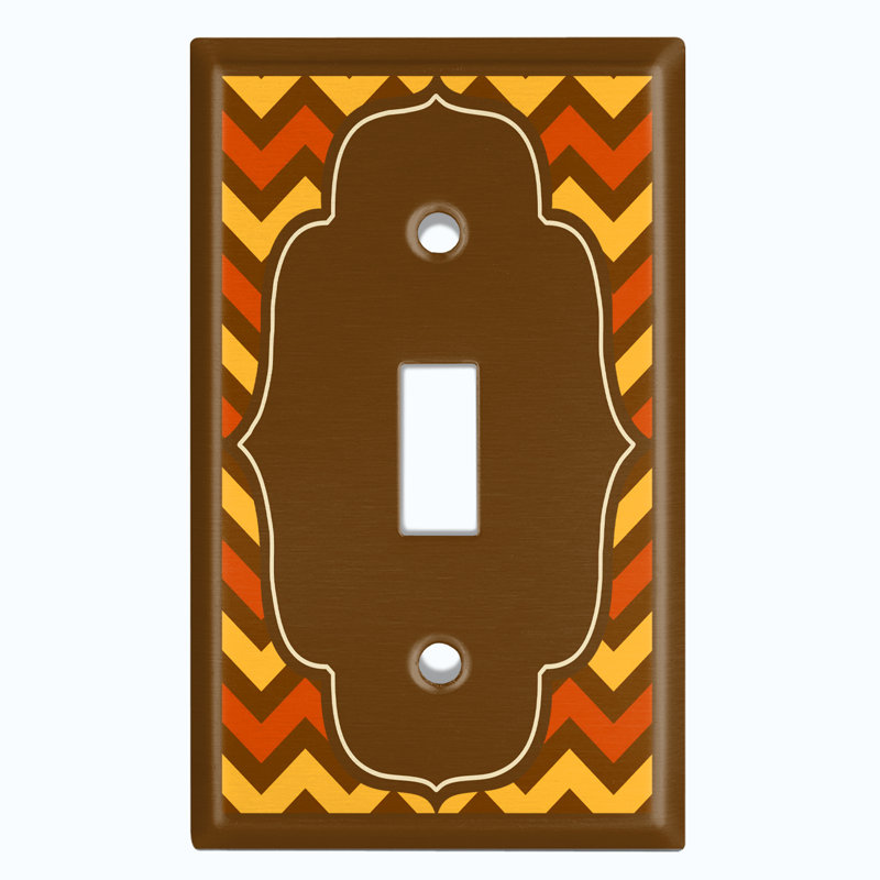 Patterned 1 - Gang Toggle Light Switch Standard Wall Plate