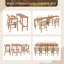 Ensemble de bar extérieur 6 pièces avec table et tabourets en bois d'acacia, coussins pour patio, cour arrière, piscine, balcon