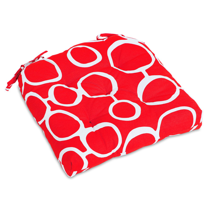 Coussin de coussin de chaise en coton touffeté à la main, Coton rouge