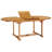 Quadrello 6 - Person Teak Wood Patio Dining Set with Extendable Oval Table