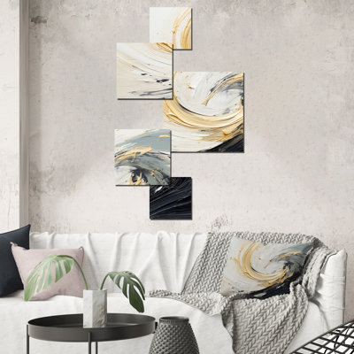 Radiant Revolve Modern Gold Spiral III - Abstract Spirals