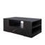 Table basse haute DEL 14,57 po, tables basses modernes pour le salon, table basse avec rangement, petite table basse, table centrale en bois avec 2 tiroirs et tablette latérale ouverte-1351005198