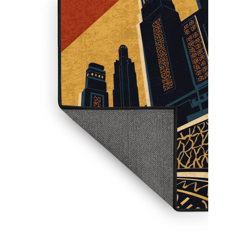 Tapis marocain doux et moelleux d'inspiration mondiale Shaler, 6 x 9