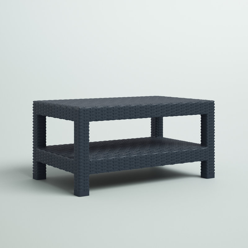 Table basse d'extérieur Mcchesney, Gris foncé