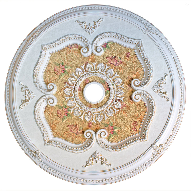 Motif floral rond 43 po, Jaune