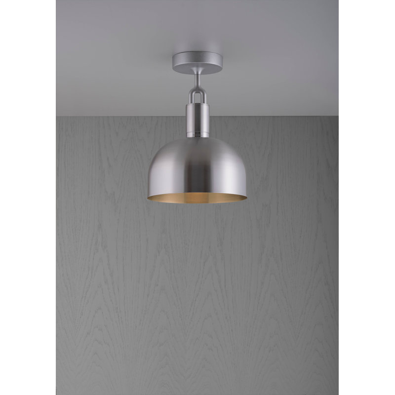 1 - Light Semi Flush Mount, Steel, Medium