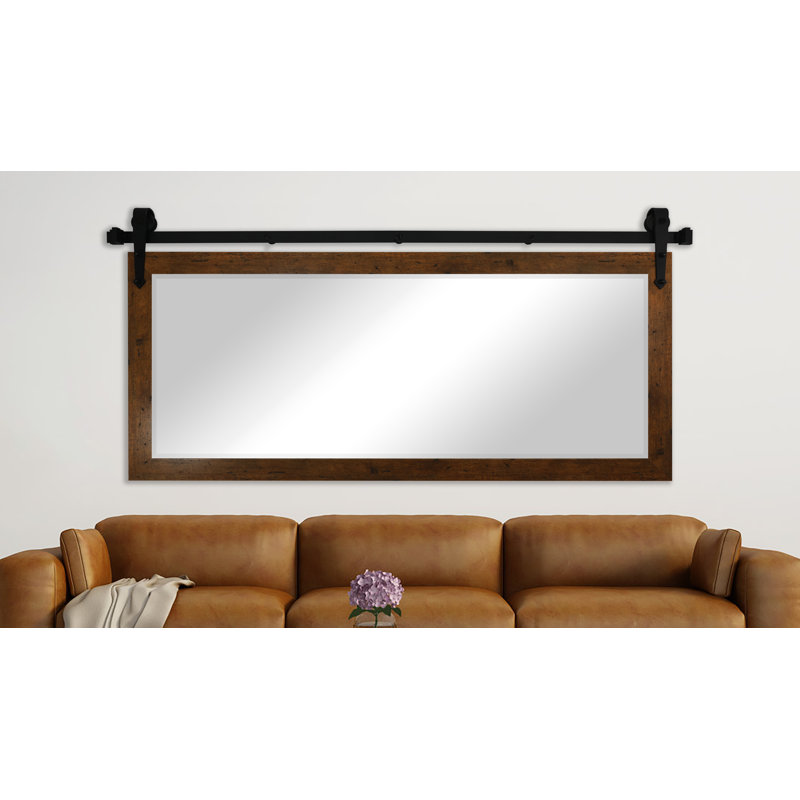 Neace Flat Wall Mirror, 31" x 71" , Light Walnut