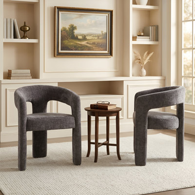 Modern Upholstered Barrel Dining Chairs