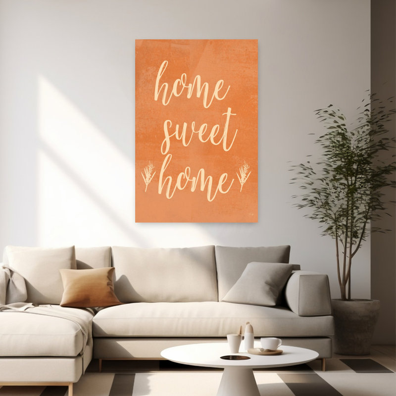 Home Sweet Home, art architectural abstrait contemporain, H 60 po x l 40 po