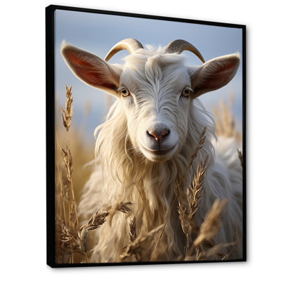 Kayzleigh Goat Portrait Vibrant I sur toile