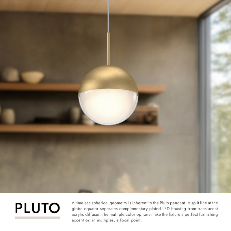 1 - Light LED Pendant, Chrome