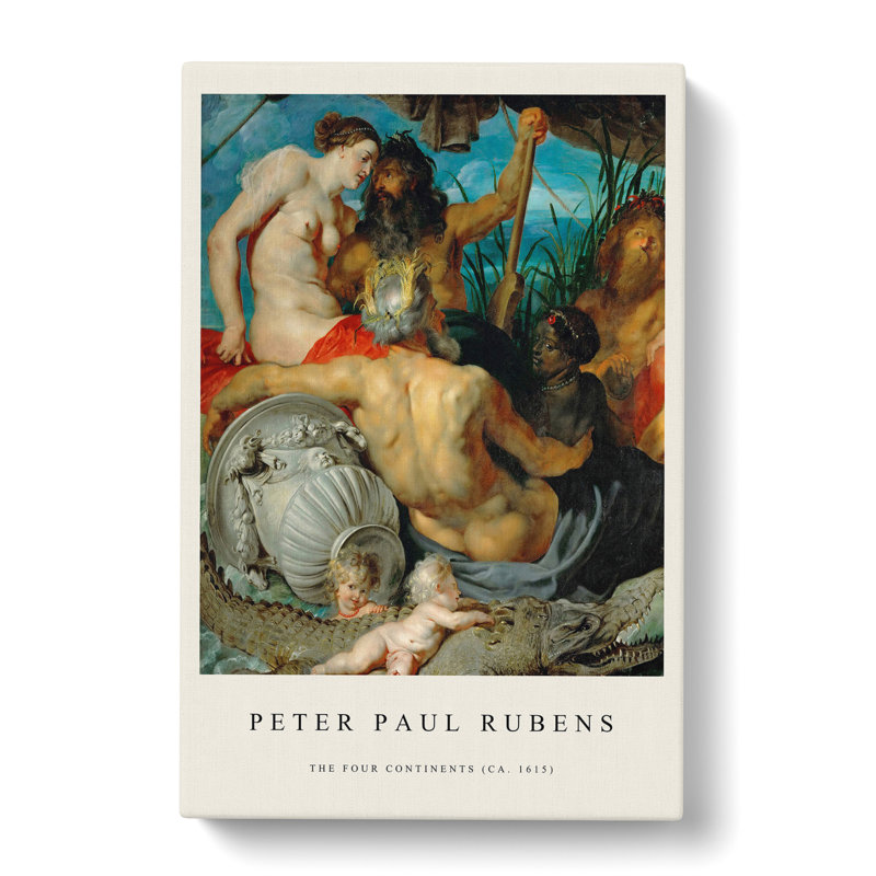 The Four Continents by Peter Paul Rubens - Wrapped Canvas Painting, 50cm H x 35cm W x 3cm D