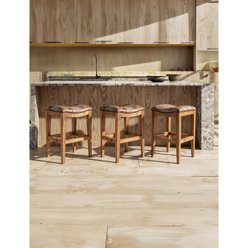 Platzer BR-200 Saddle, Saddle White Croc, Bar Stool (30" Seat Height)