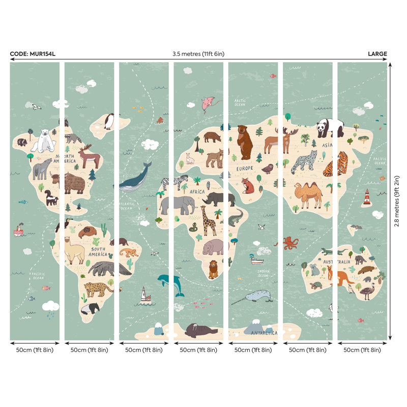 Holmes Wall Mural, 280cm L x 350cm W