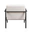 Fauteuil d'appoint en métal blanc Millie