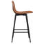 Henrine Upholstered Counter Stool with Metal Frame-277268267