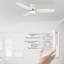 Ventilateur de plafond encastré à DEL à 3 pales de 52 po avec télécommande et ensemble d'éclairage inclus-1782253762