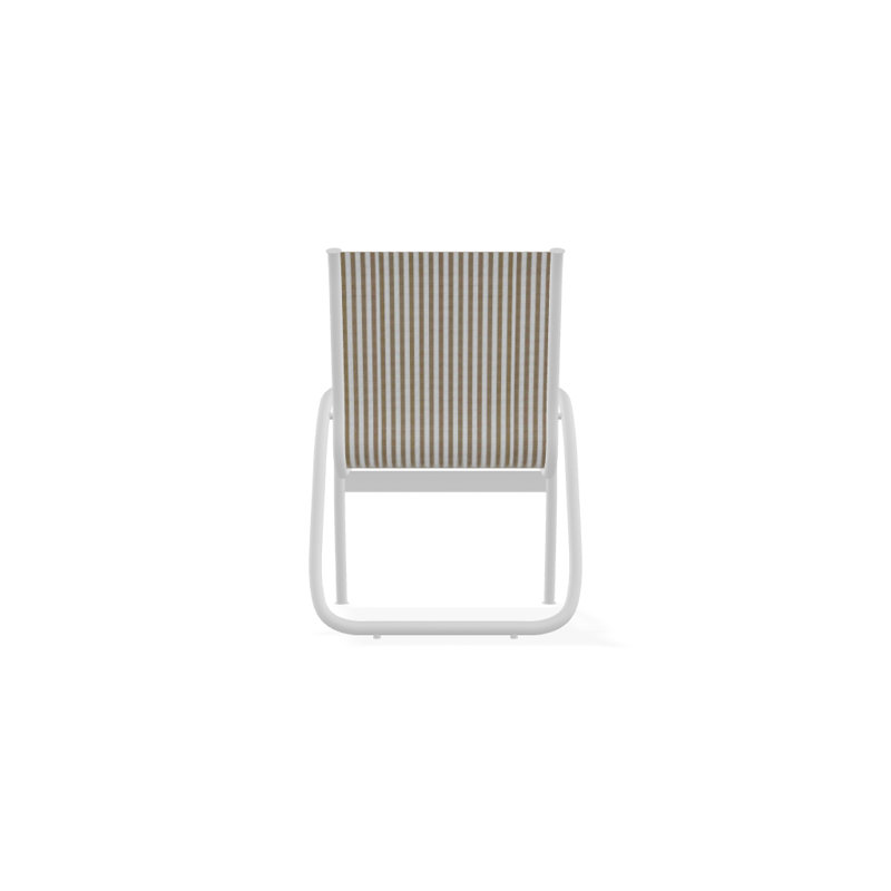 Fauteuil de patio Gardenella, Blanc texturé, Brun clair