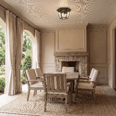 Plafonnier d'extérieur 3 lumières Meridian en noir