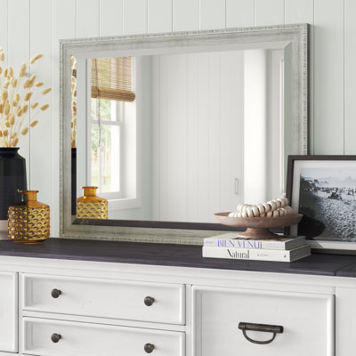 Miroir de coiffeuse rustique biseauté