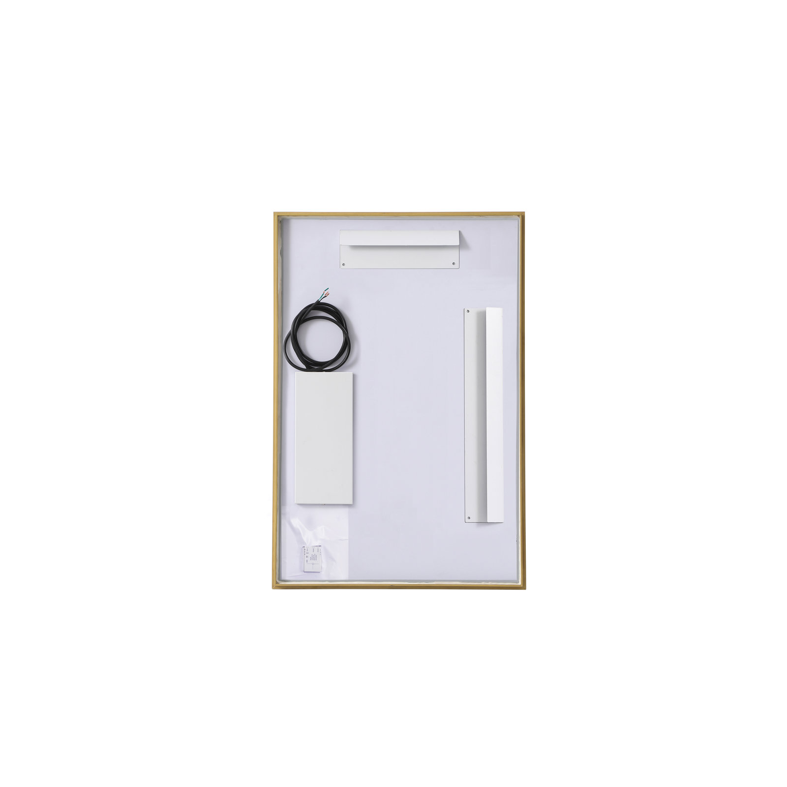 Piche Aluminum Mirror, Brass, 20" x 30"
