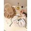 Trousse de maquillage beige à cordon de grande capacité, organisateur de cosmétiques en polyuréthane élégant, trousse de voyage imperméable et durable avec conception à plat facile à nettoyer-1575329328