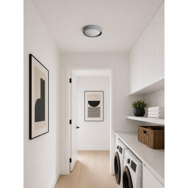 Carran Acrylic LED Flush Mount, Gray