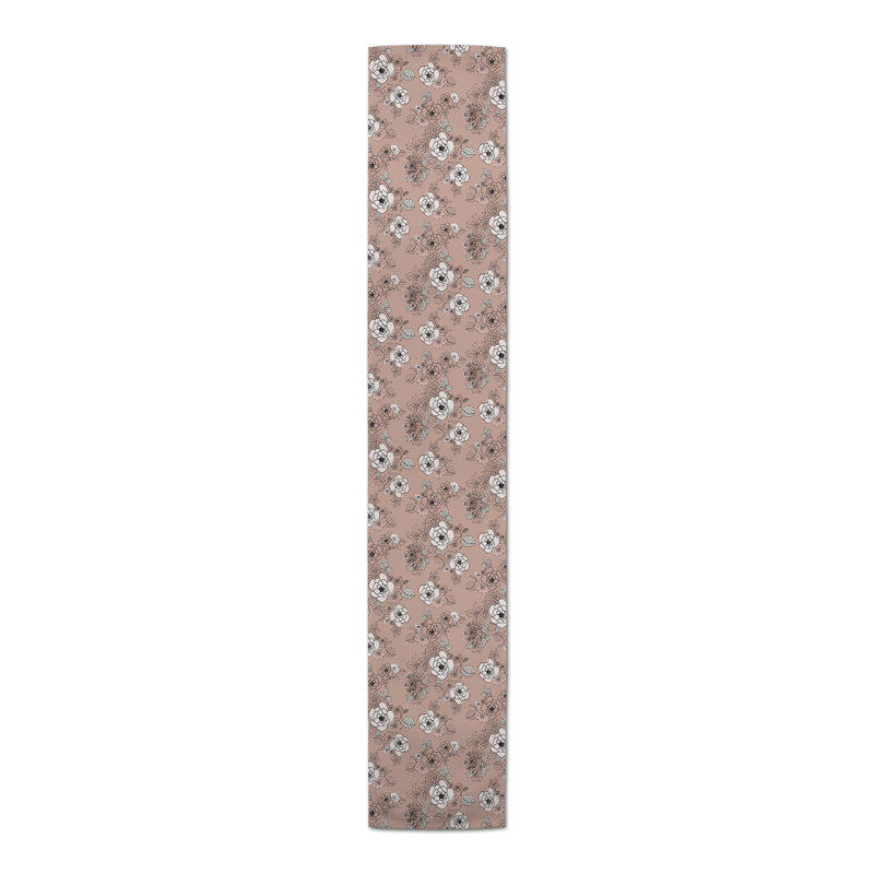 Chemin de table Arminia, Rose, 72 po x 16 po