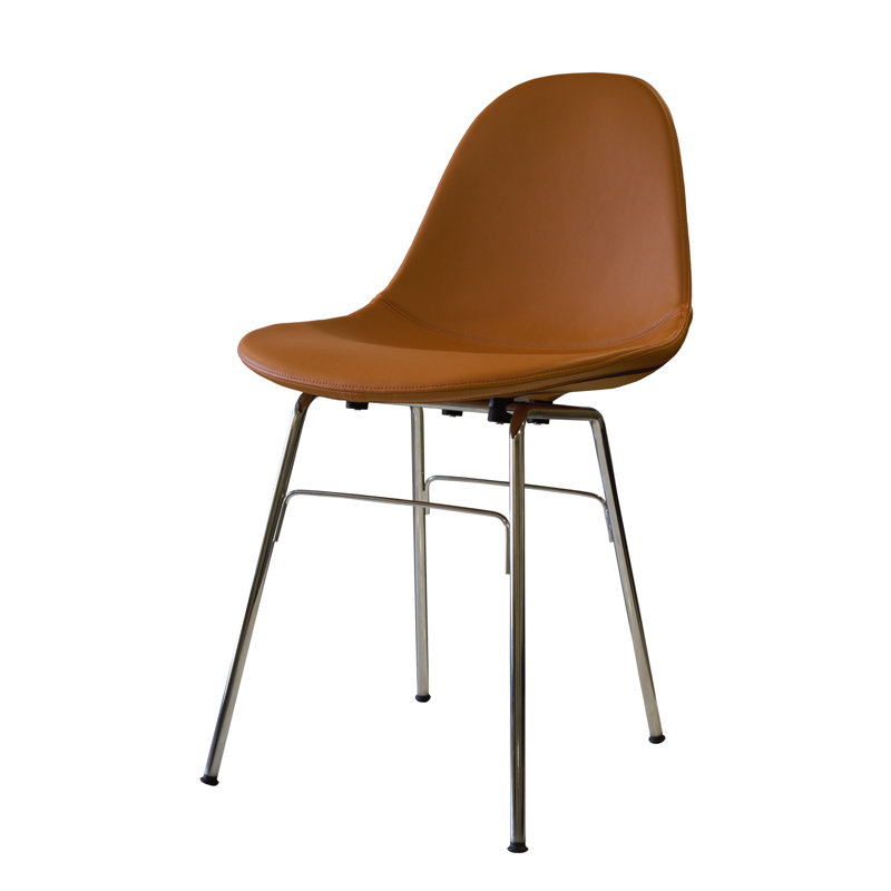 Chaise de salle à manger rembourrée TA, Chrome