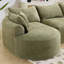 Canapé en chenille incurvé moderne de 124,5 pouces Boneless - aucun assemblage requis-405989335