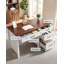 Bureau de direction brun Farmhouse - Classeur et tiroirs, petit bureau à domicile peu encombrant pour la chambre à coucher