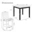 Ensemble de table de salle à manger 5 pièces à hauteur de comptoir avec 1 table et 4 chaises-2080682256