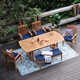 Summerton 84.5'' Rectangular 6 - Person Outdoor Dining Set with Cushions