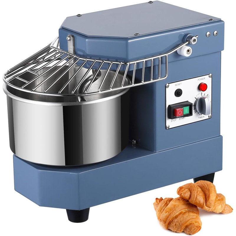 Commercial Stand Mixer 450W with Stainless Steel Bowl, 3-Speed Dough Kneader & Whisk, Safety Guard – Ideal for Bakeries and Pizza Restaurants