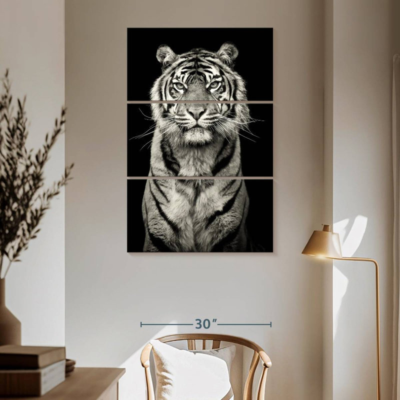 Brampt Powerful Tiger Portrait, 65" H x 42" W