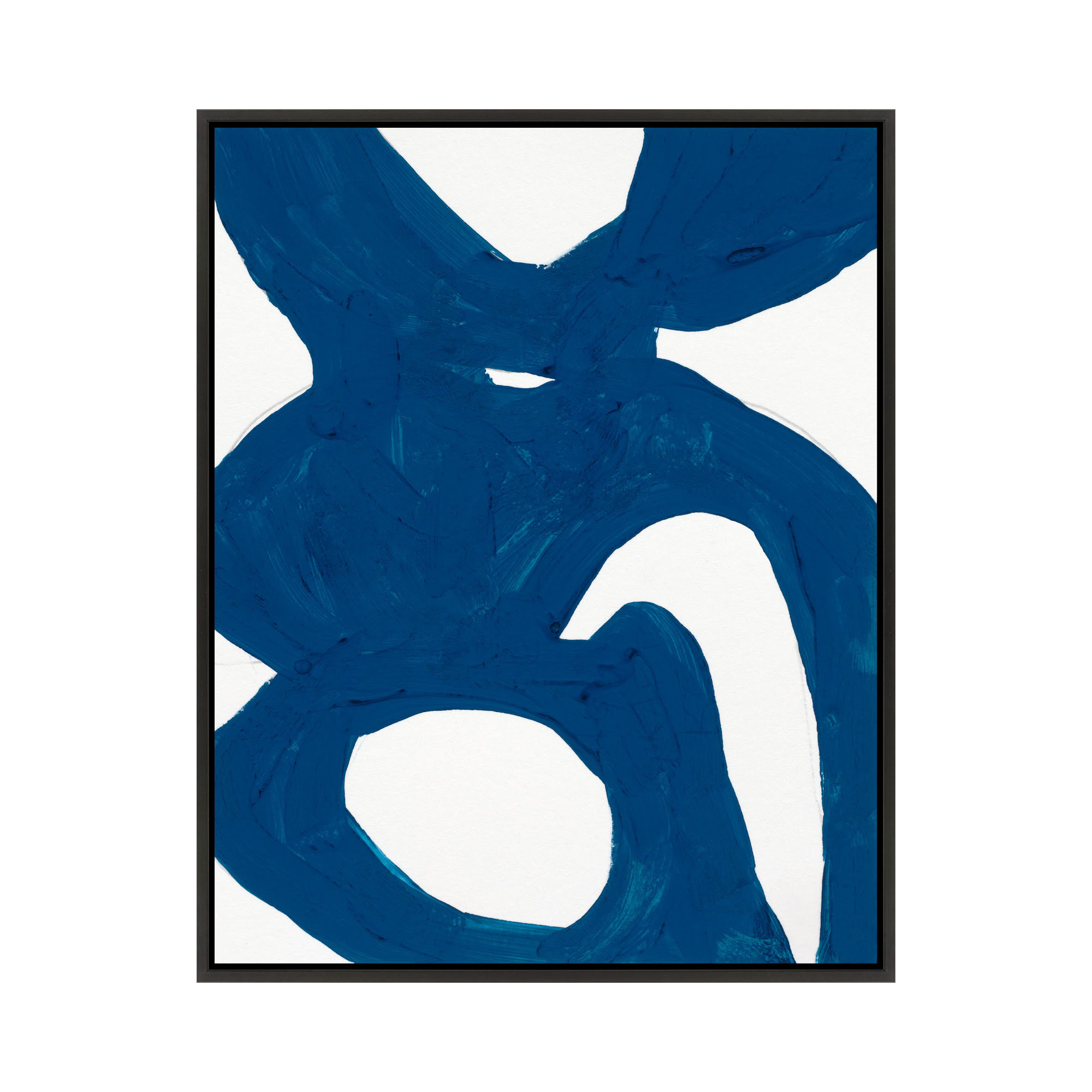 Blue Harmony 1 by Andrea Stokes, Black Framed, 38" H x 30" W x 1.375" D