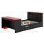 Lit de jour en bois avec couchette, bureau d'écriture, éclairage à DEL intégré et ports de charge USB-546366679-546366680