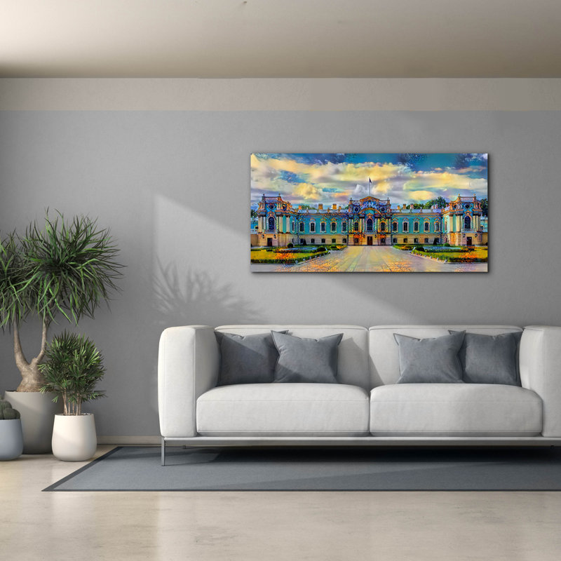  «L'Ukraine Kyiv Mariinskyi Palace» par Pierre Gavidia, art mural sur toile, 60 po x 30 po