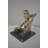 Baggs Man Playing the Violin Bronze Statue, Silver Finish - Size: 12"L x 9"W x 11"H.