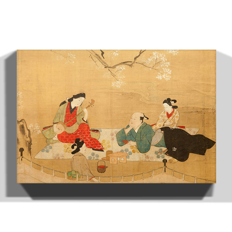 Cherry Blossom Japanese Oriental by - Wrapped Canvas, 70cm H x 100cm W