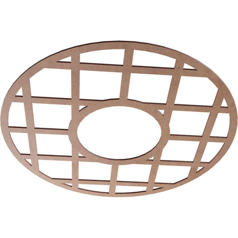 Médaillon O'Neal, H 34 po x l 34 po x P 0,38 po, Bois (qualité peinture)