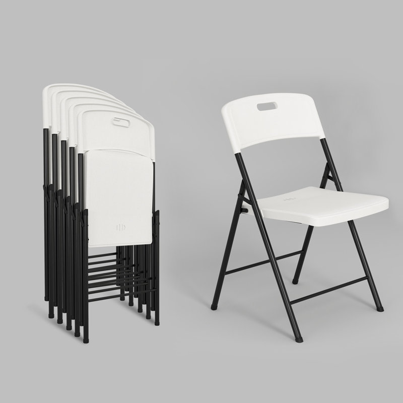 Ensemble de 4 chaises pliantes en plastique