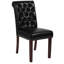 Chaise parsons à dossier roulé et garniture cloutée Hercules-1139472101-1158273402