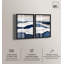 «Artful Blue Waves Duo Shadowbox», ensemble d'art mural encadré par Art Remedy, cadre noir, 24 x 36-293384495-293384493