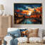 Popart Rome Cityscape, reproduction d'art sur toile-779853608-779853611